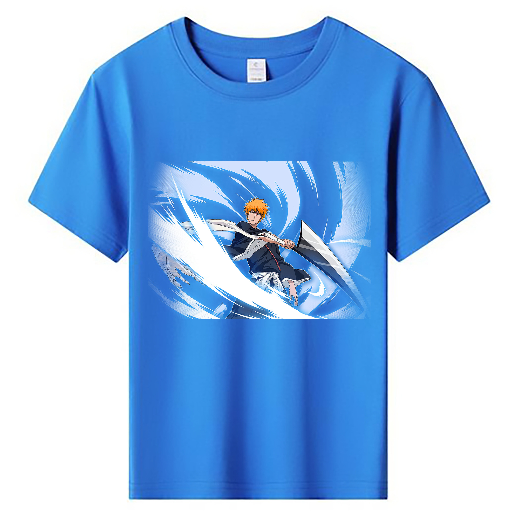 （画像用） ブリーチ 黒崎一護（くろさき いちご）BLEACH Kurosaki Ichigo 綿100％キッズTシャツ（フロントプリント）